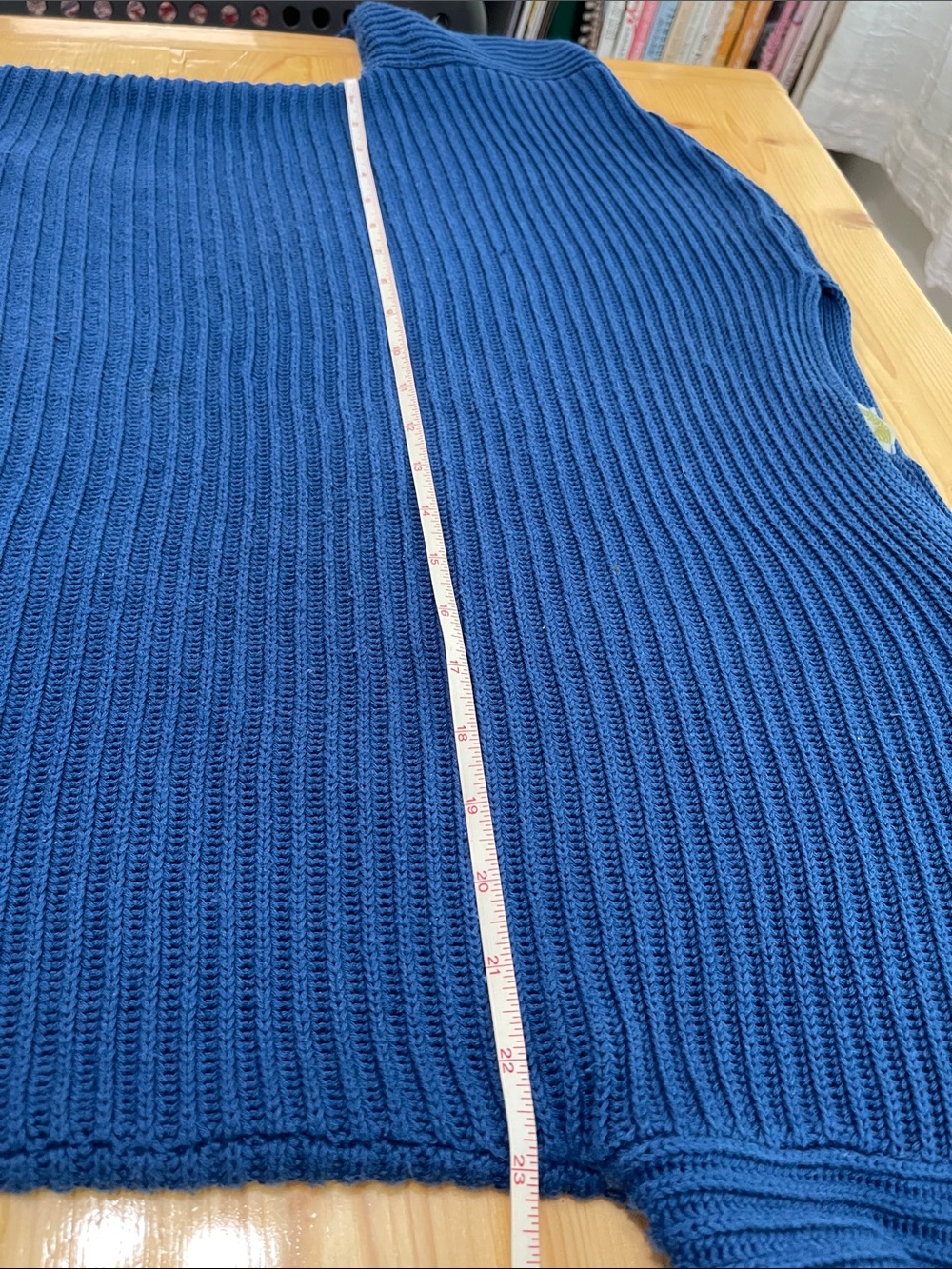 NWOT Anne Klein Royal Blue Rib Knit Boat Neck Sweater Tunic with Pockets Size L - Picture 8 of 13
